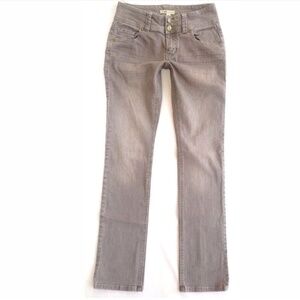 CAbi #332 Lou Lou Slim straight Lt gray jeans EUC